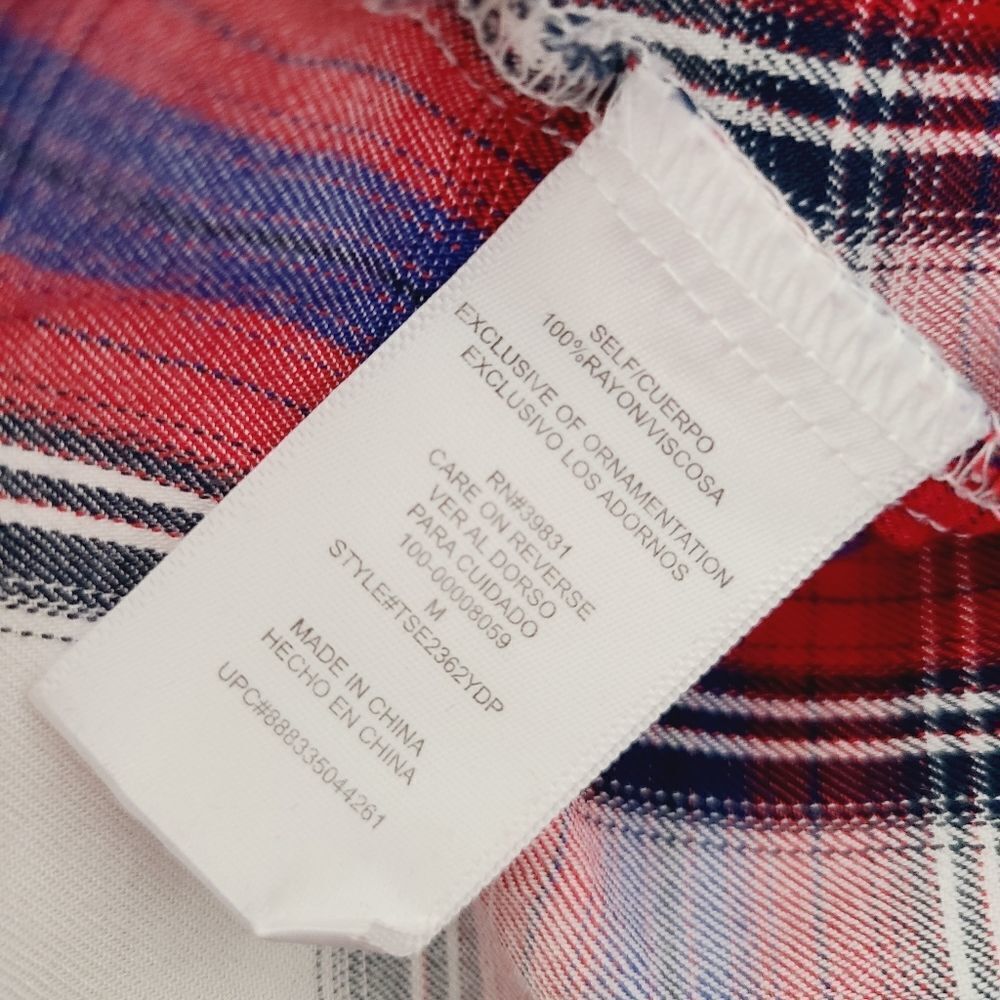 Sam Edelman Plaid High Low Shirt - Picture 12 of 12